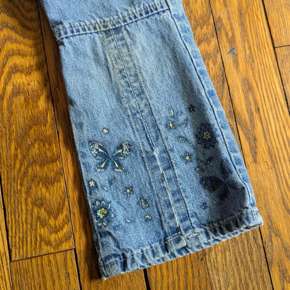 Vintage Oshkosh Bgosh 90's Y2k Girls 4 Butterfly Floral Jeans
